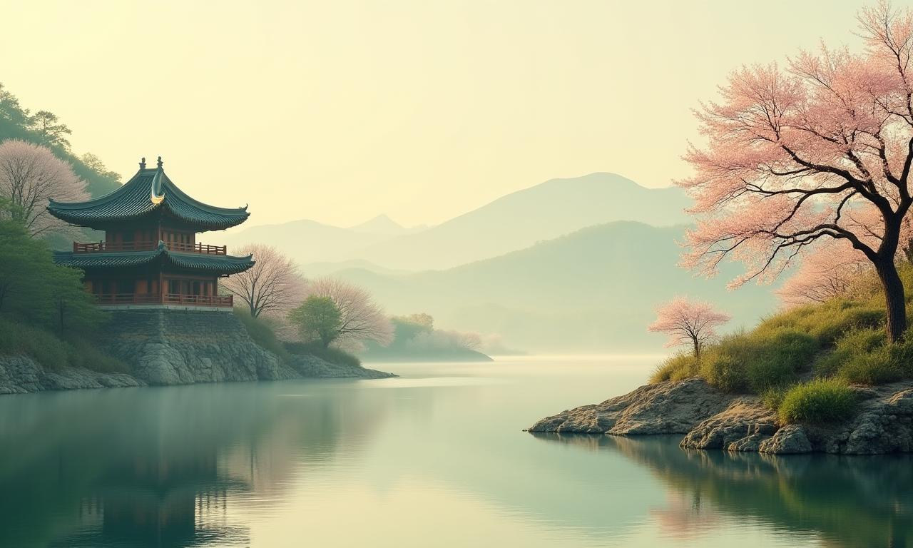 아름다운 한국의 풍경을 담은 고급스러운 여행 테마 이미지