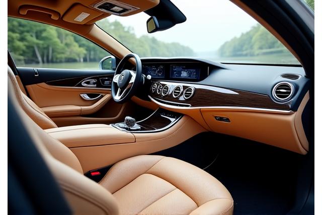 고급 세단 실내 인테리어